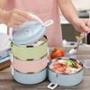 Stackable Food Container Box Round Insulated Soup Thermos Container  for Students&Office Worker