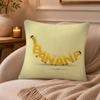 banana Cushion Cover Anti-dustmite Pillowcase Invisible zipper silky short plush Sofa cushion cover