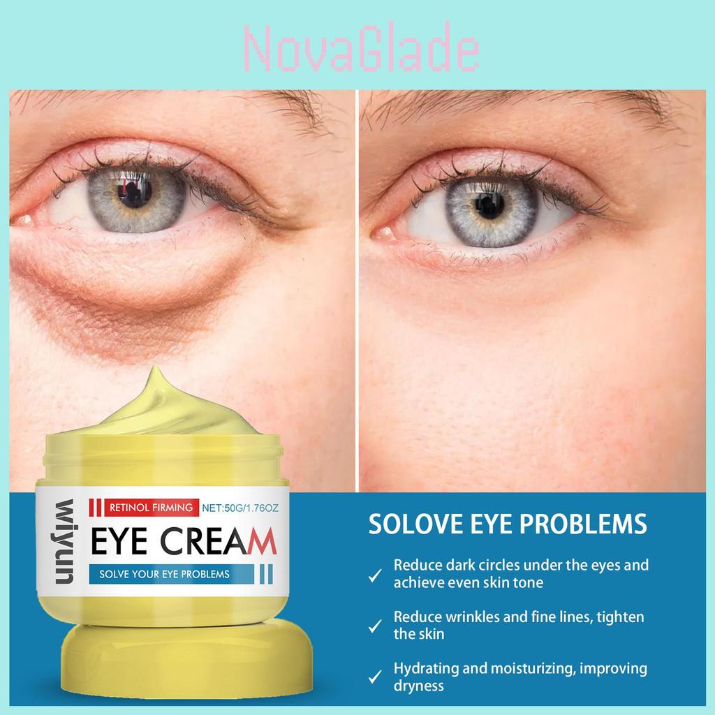 Wiyun Retinol Eye Cream For Dark Circles Puffiness Fine Lines Hydrating Smooth Skin