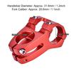 31.8mm Aluminum Alloy Mountain Bike Handlebar Fixed Stem Cycling Accessory (Red)