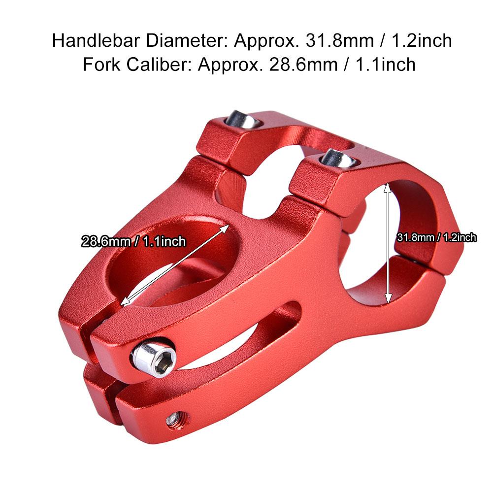 31.8mm Aluminum Alloy Mountain Bike Handlebar Fixed Stem Cycling Accessory (Red)