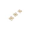 14K Gold-Filled Copper-Plated Four-Leaf Clover Pendant for DIY Bracelets and Earrings