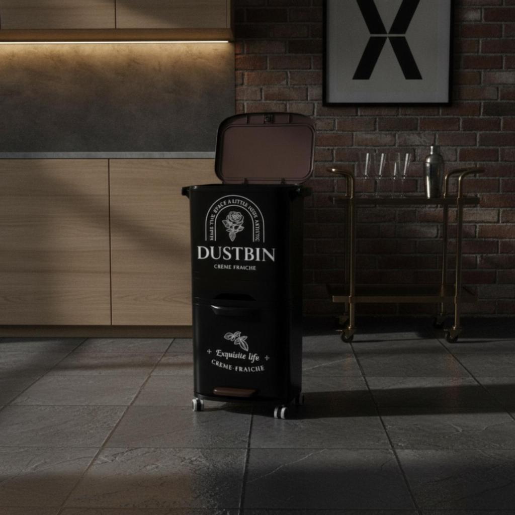 Trash Can with Drawer Slim Recycling Bin Drawers Stainless Steel