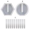 DIY Craft Resin Silicone Mold 2-in-1 Test Tube Water Planting Vase Template for Art Decoration House Accs Casting