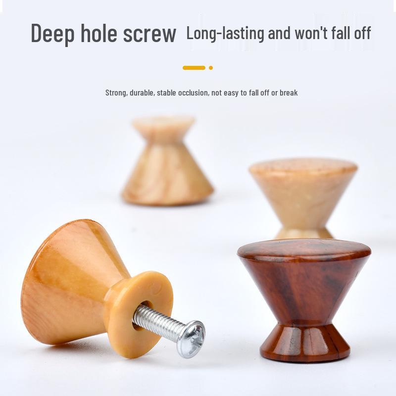 Cup-Shaped Imitation Wood Grain ABS Plastic Cabinet Handle