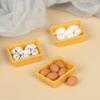 1:12 Dollhouse Miniature Mini Egg With Tray Kitchen Accessories Model Toys
