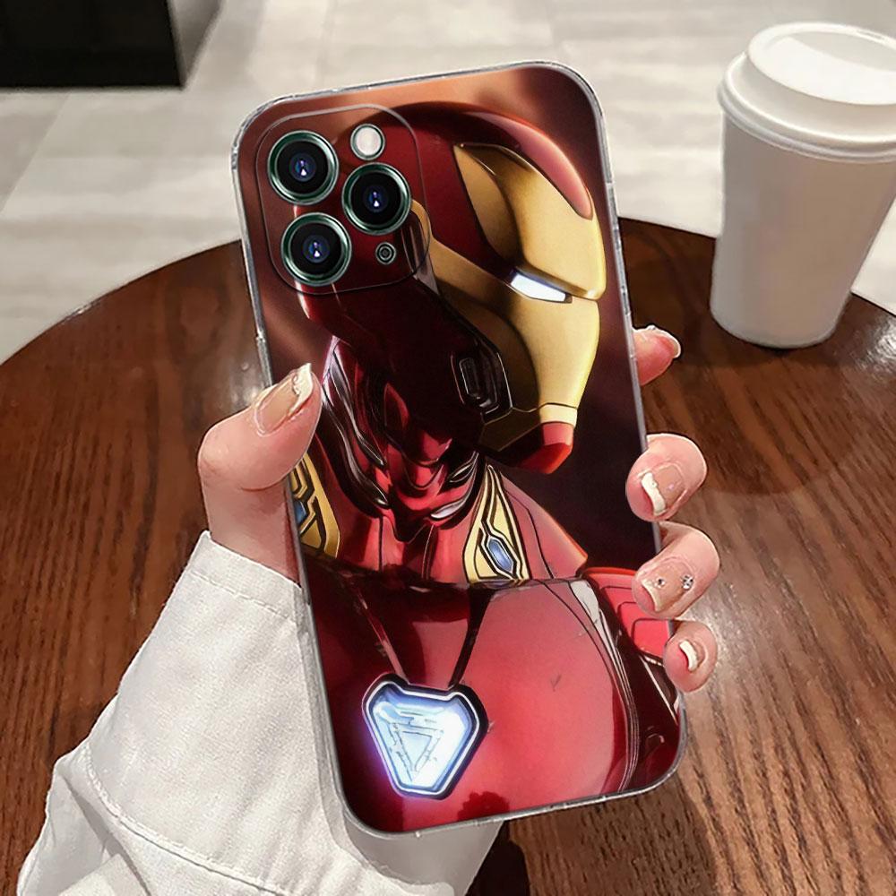 

Ironman Marvel Iron Man Transparent Phone Case For iPhone 17 Pro Max 17E 11 12 13 14 15 16 Pro Max Plus 17 Air 16E XS Soft Cover iPhone 7