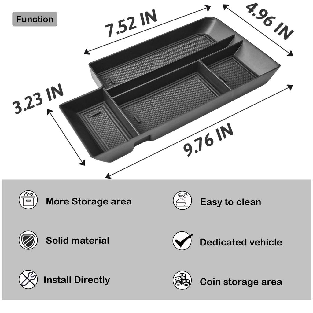 Center Console Compartment Cover Organizer for Ford F150 2025-2025 2025 & Lightning XLT 2025 2025 2025 Front Storage Accessories