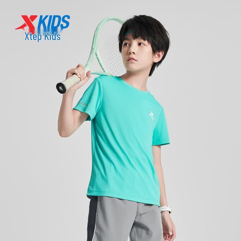 XTEP Kids' Quick-Dry Short-Sleeve Knit Tee