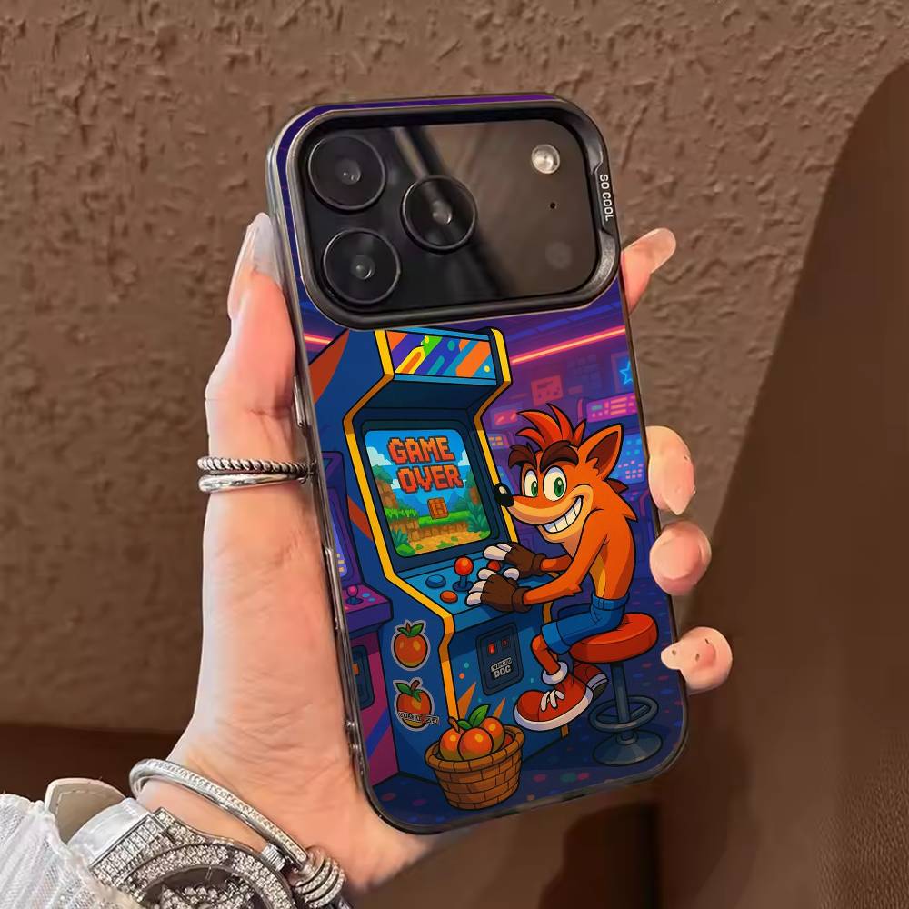 

C-CrashS B-Bandicoot Game Phone Case For iPhone 17,16,15,14,13,12,11,Pro Max,Plus Candy Silver Cover iPhone17PRO