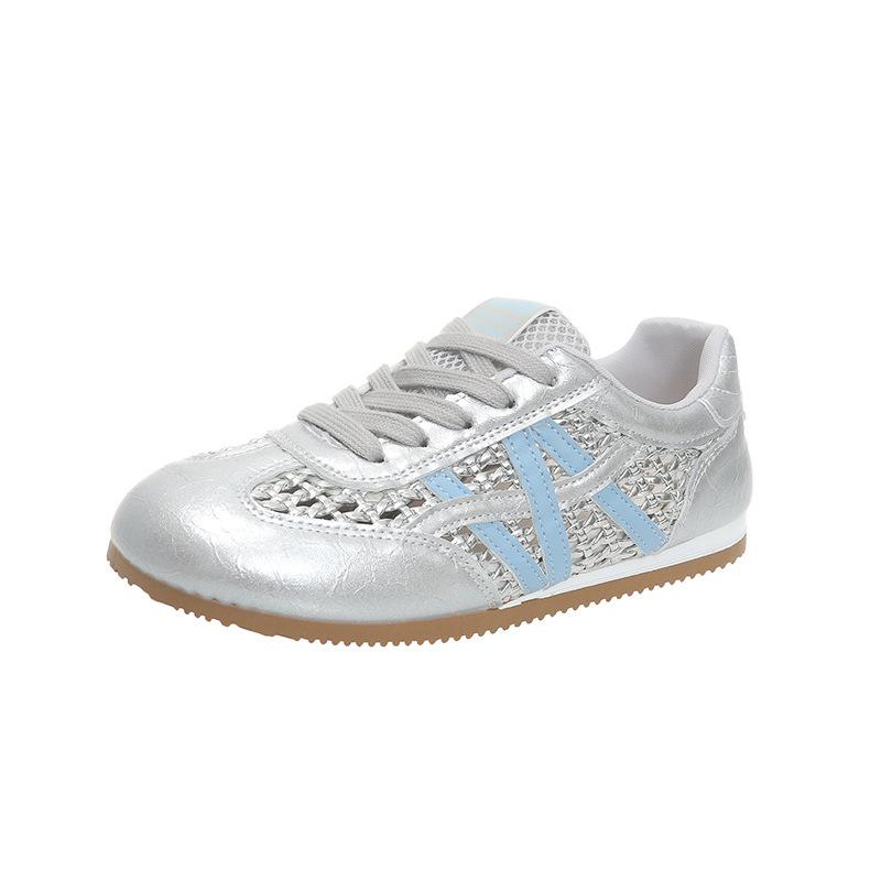 Korean Version of Versatile Summer New Wear Flat Casual Shoes Lazy Shoes Hollow Breathable Fishing Net Explosion German Training Women's Shoes
