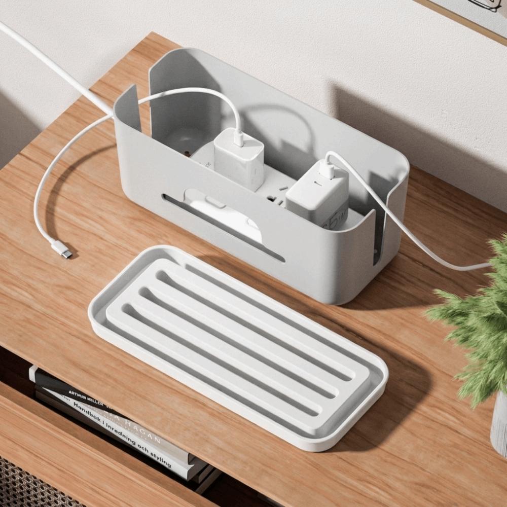 Sturdy Cable Organizer Box Dustproof Wire Sorting Organizer Cord Management Box Office