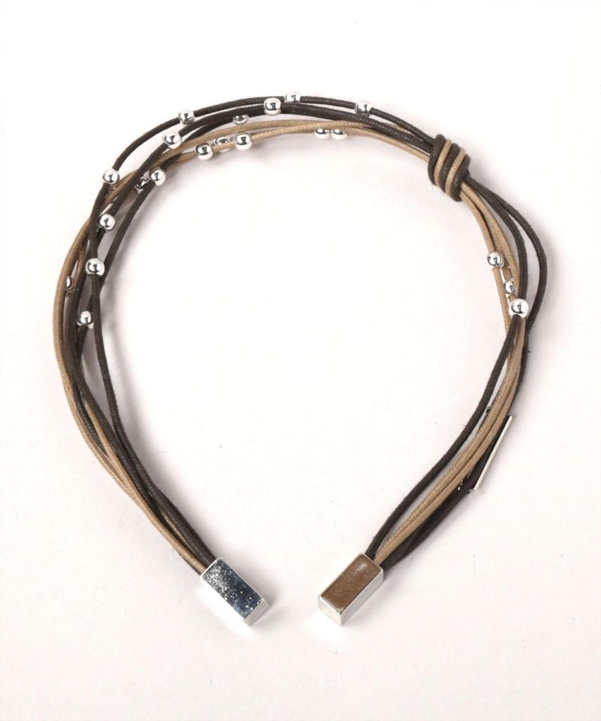 Kashira Daily Classic Pearl One Size Headband, Casual, Spring/Summer, Cotton, SHK01210, Brown,