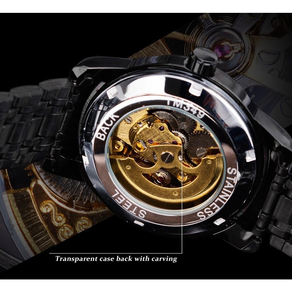 T-Winner Men's Fashion Casual Hollow Mechanical Waterproof Automatic Mechanical Watch