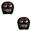 2PCS Cartoon Car Headrest Covers Exaggerated Car Seat Headcover  Halloween Christmas Holiday