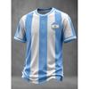 2026 Neues Argentinien Nationalmannschaft Fußballtrikot Lässiges Sporttraining Fan Schnelltrocknendes T-Shirt für Damen Passend Y2k Bequem