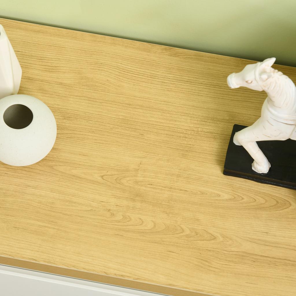 6-Schubladen-Kommode aus weißer Spanplatte für Schlafzimmer, Arbeitszimmer und Wohnzimmer, 140x37x75cm