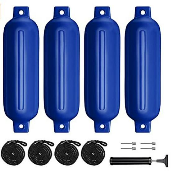 Inflatable Marine Yacht Fender Buoy PVC Float Anti-Collision Pad G2 (16*58 cm) PVC Anti-Collision Buoy
