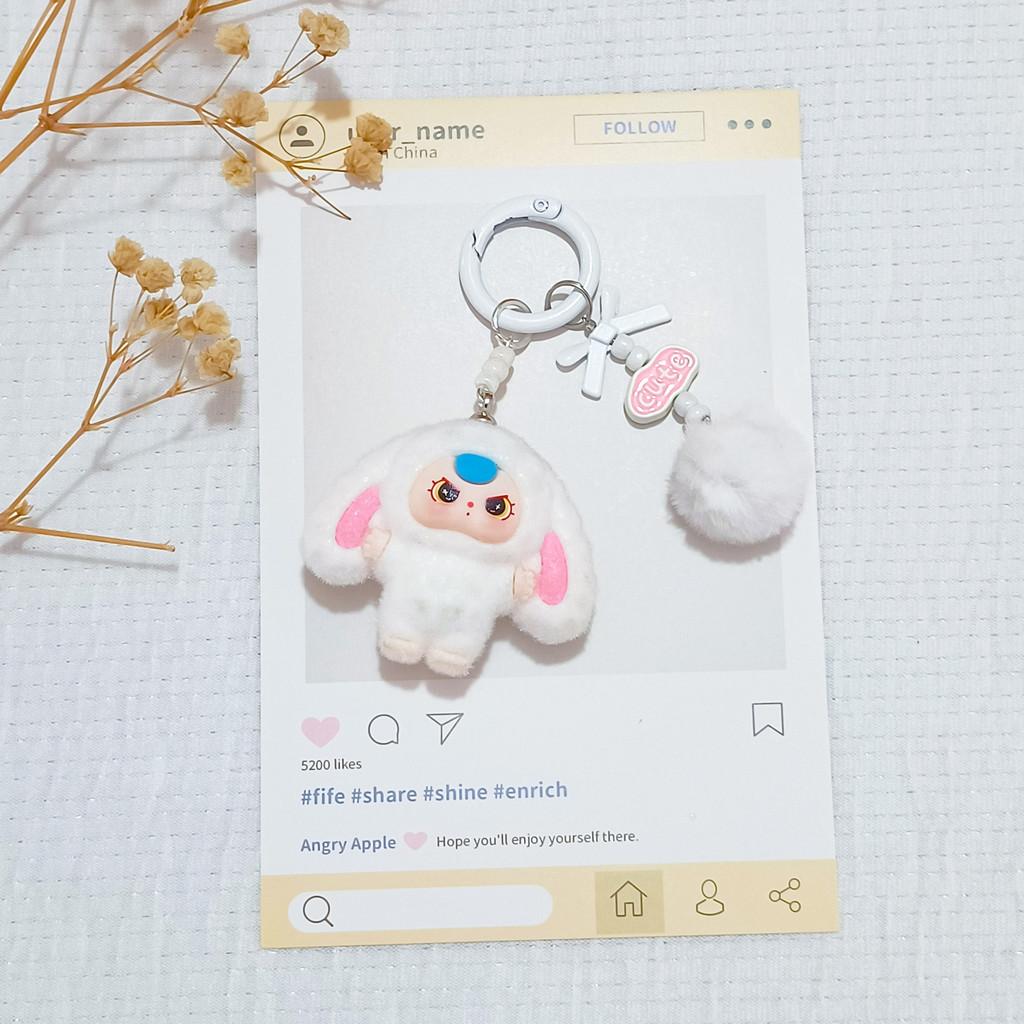 Cartoon Keychain With Plush Felt Material For Kids School Bag Decor