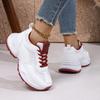 Women Breathable Mesh Platform Sneakers Thick Sole Lace Up Non Slip Casual Walking Shoes