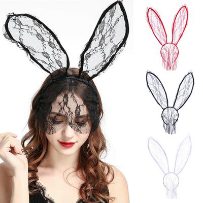 Bunny Ear Headband For Women Bunny Headband Eye Mask Rabbit Ear Headband Veil Sexy Eye Mask Lace Headband Face Veil