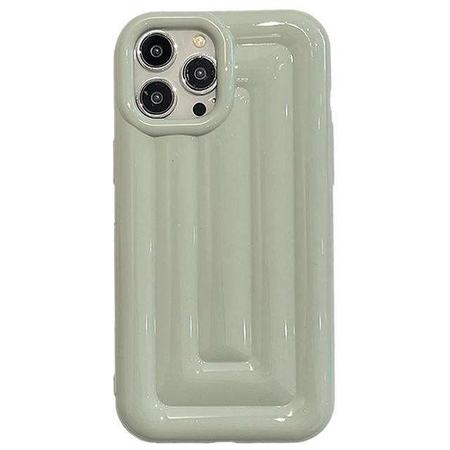 Einfache einfarbige 3D-Streifen-Hülle für iPhone 14 13 12 11 Pro Max, Überzug, lila, weiche Silikonhülle, stoßfeste Stoßstange