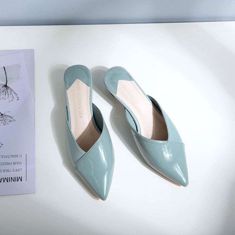 

Мягкая кожа 3 см каблук-рюмочка маленькие красные туфли шлепанцы каблук-рюмочка туфли с острым носком низкий каблук высокие каблуки лакированная кожа нескользящие шлепанцы с головкой-мешком 40 синий