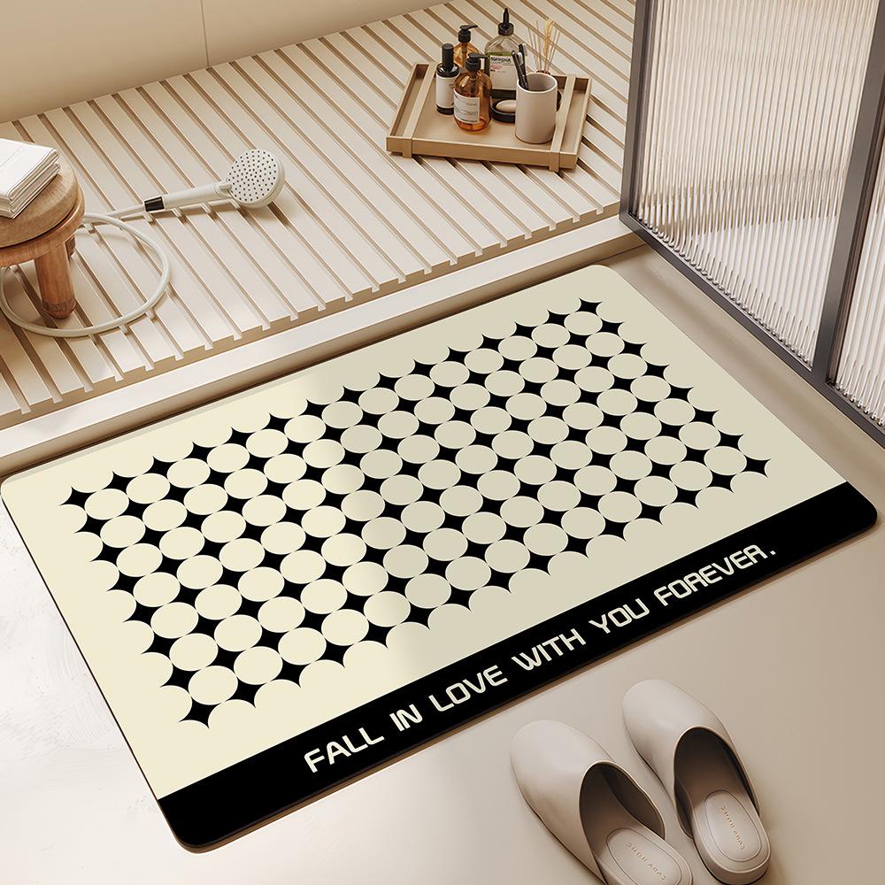 Diatom Mud Bathroom Mat: Absorbent, Anti-Slip, Wear-Resistant, Easy-Clean Floor Mat for Home Use