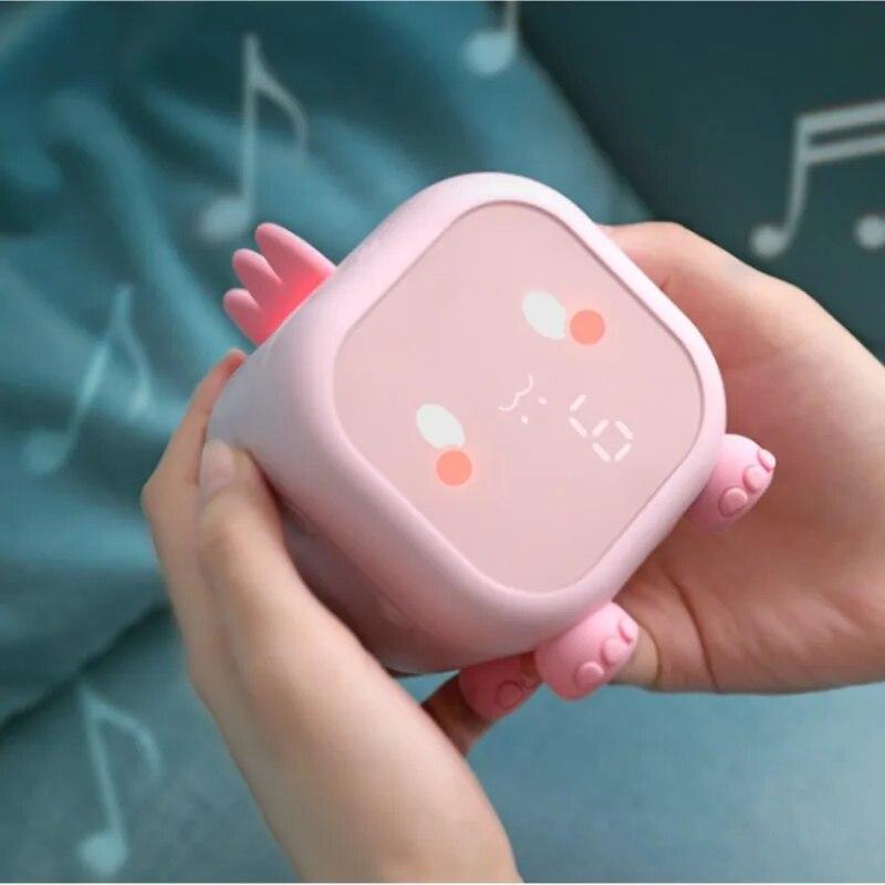 

Милый детский будильник с динозавром, цифровой дисплей температуры, детский прикроватный голосовой контроль, детский тренажер для сна, ночник для пробуждения