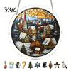 Translucent Puzzle Art Christmas Acrylic Suncatcher, Holiday Tree Snowman Stockings Red Bird Sun Catcher Pet Lover Gift Idea Kit for Adults,