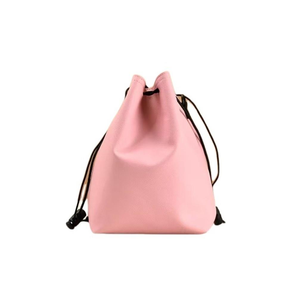 Sac de rangement pour appareil photo en cuir PU Anti-rayures Polyvalent Portefeuille à cordon de serrage Anti-poussière Antichoc Sac de rangement pour maquillage et rouge à lèvres