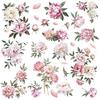 CRASPIRE 8 Sheets Lotus Flower Window Decal Large Lotus Leaf Sticker Summer Flower Decorative Waterproof PVC Adhesive Glass Window Clings to Prevent