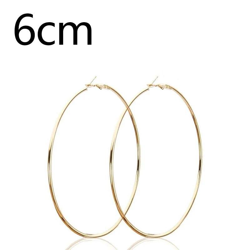 Women 3-10cm Small Big Circle Hoop Earrings Statement Ear Ring Fashion Jewelry Gift Nightclub DJ 2020