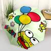 1pc Keroppi Balloon Adventure Automatic Folding Umbrella - Portable 3-Fold Design with Iron Frame, Perfect for Festivals, Travel, Daily Use, and Gifts