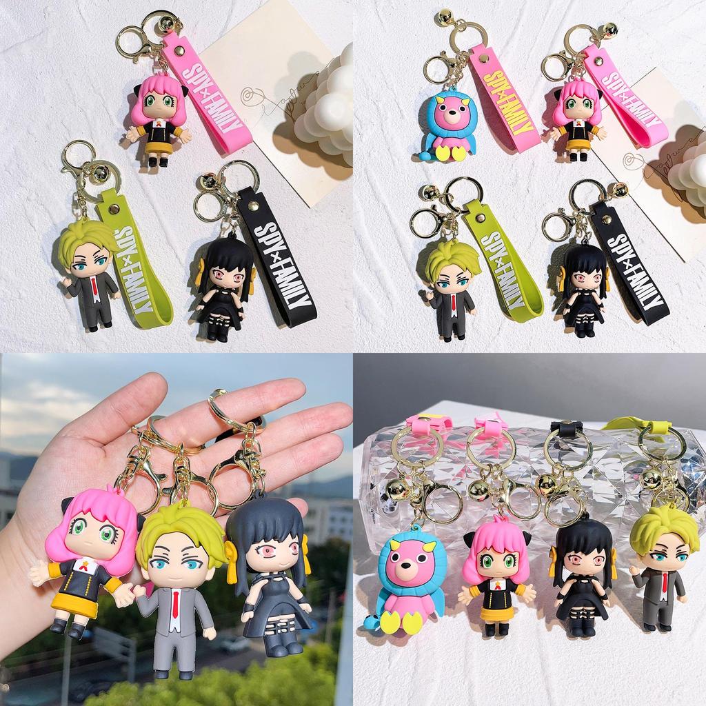 Adorable Spy Family Keychain Anya Figurines Silicone Model American Style Gift