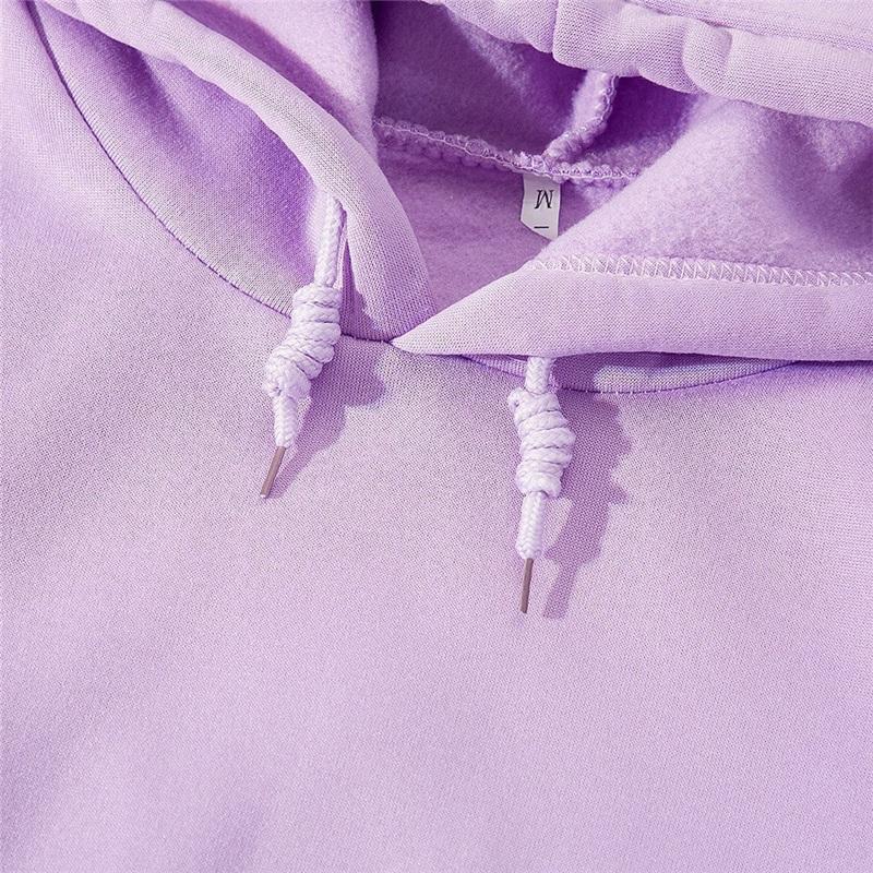 Love Heart Print Hoodie Casual Fleece Lined Pullover Sweatshirt