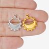 6pcs Silver/Gold Color Stainless Steel Sun Charms For Jewelry Making Supplies Diy Stone Handmade Bracelets Sunshine Pendant Bulk