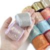 4cm Glitter Imitation Silk Chiffon With Hand Torn Raw Edge Bouquet Gift Packaging Ribbon DIY Wedding Home Hotel Party Decoration