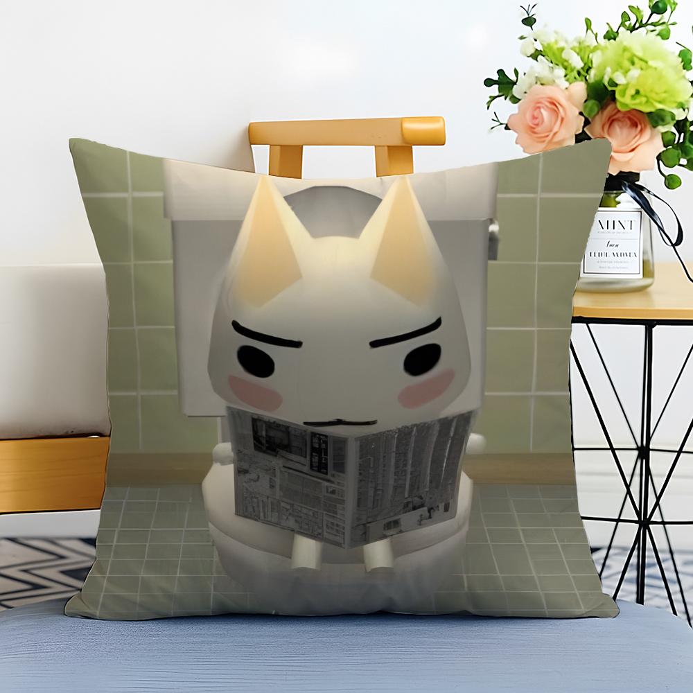 Toro Inoue Cushion Cover Washable Linen Pillowcase Soft for Sofa Bed Cozy Home Room Decor