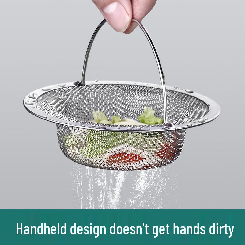 Old-Fashioned Stainless Steel Kitchen Sink Strainer: Anti-Clogging for Dishwashing & Vegetable Washing