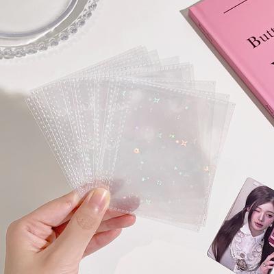 1pc INS PVC A8 Card Binder Star Glitter Print Loose-leaf 3 Inch Photo Album Kpop Photocard Holder Photo Card Storage