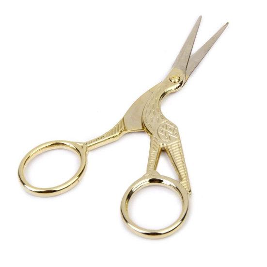 Stainless Steel Vintage Stork Crane Bird Scissors Sewing Nail Art Craft Tool