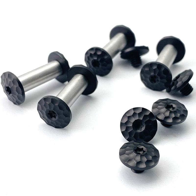 10sets M4 Plum Blossom Head Screw for Knife Handle Nail Modified 416 Stainless Steel Screws Knife Embryo Making Accessories