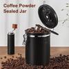1.2 1.5 1.8L Coffee Bean Jar Airtight Canister Sealed Stainless Steel With Spoon One Way Valve Cannister Coffee Storage Kitchen