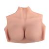 HUWAHUWA Nippleless Silicone Bust for Large Breasts Without with 4 Colors To Choose from G with [Supicos] Cosplayers, Areola, Zipper, (White, Zipper)