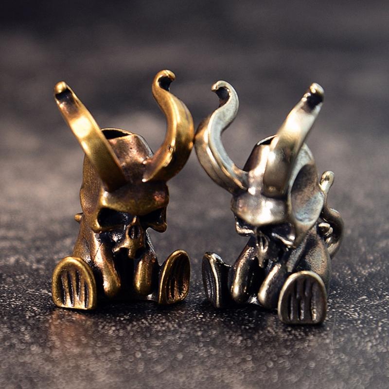 Stylish Copper/Brass Devil Charm Decorative Pendant For Outdoor Gear Jewelry Crafting Creative Gothic Gift