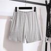 Plus Size Women's Cotton Casual Shorts - Elastic Waist, Anti-Exposure, Loose Fit, Summer Wear