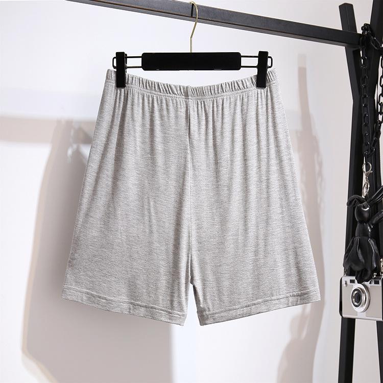 Plus Size Women's Cotton Casual Shorts - Elastic Waist, Anti-Exposure, Loose Fit, Summer Wear