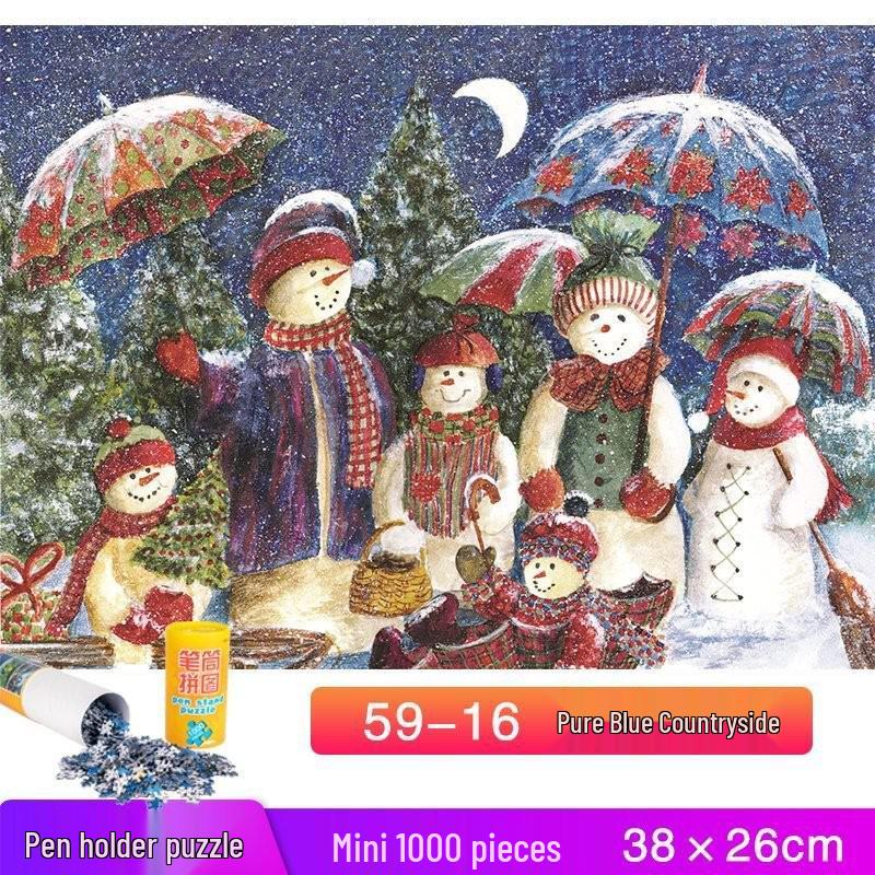 Dospělý držák na tužky 1000dílné mini krajinné puzzle hračka - Vzdělávací a zábavná