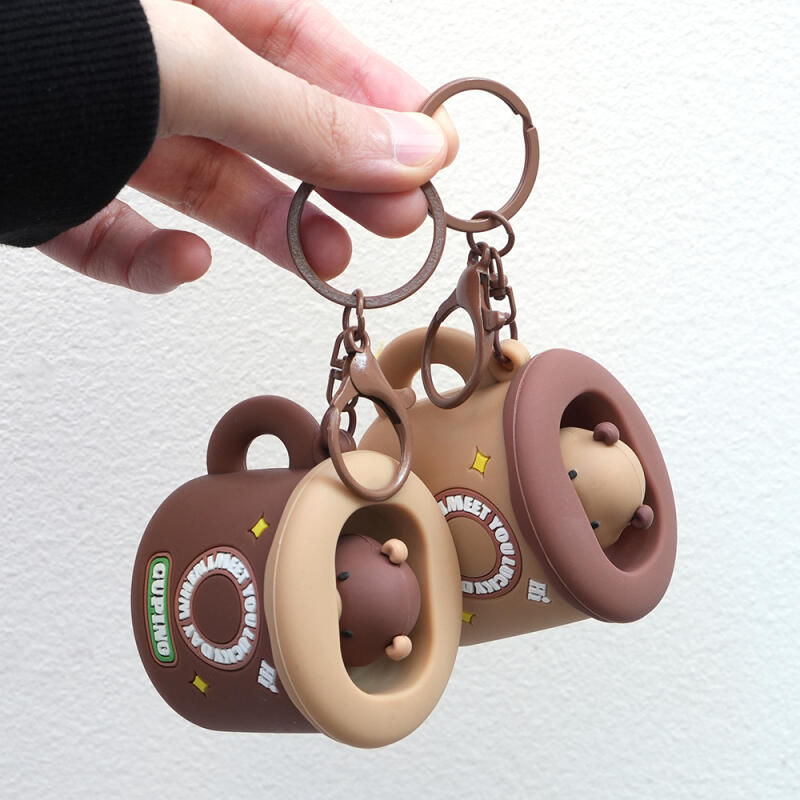 Capybara Peekaboo Keychain